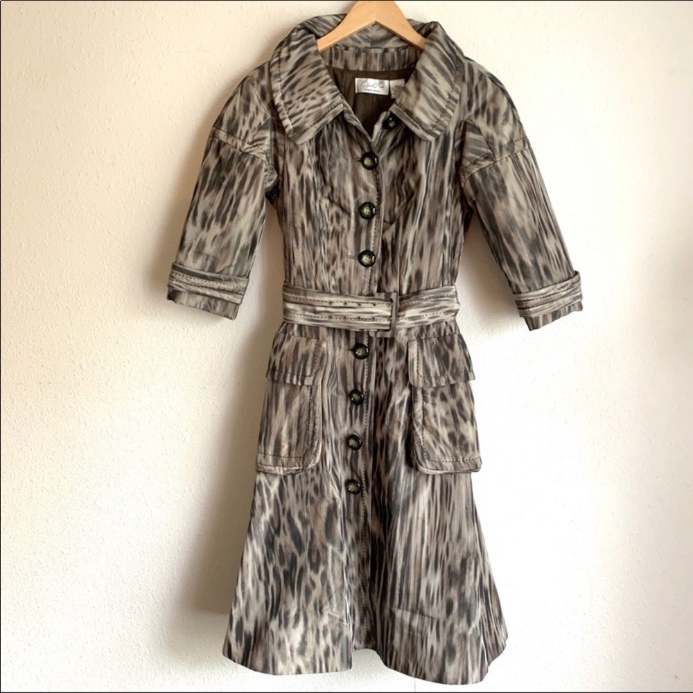 Byron Lars 3/4 sleeve trench coat